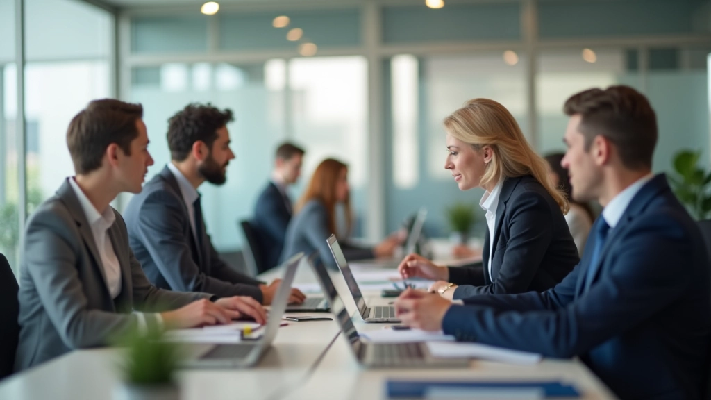 Verschiedene Altersgruppen im modernen Büroumfeld, unterschiedliche Aktivitäten, diverser Arbeitsplatz