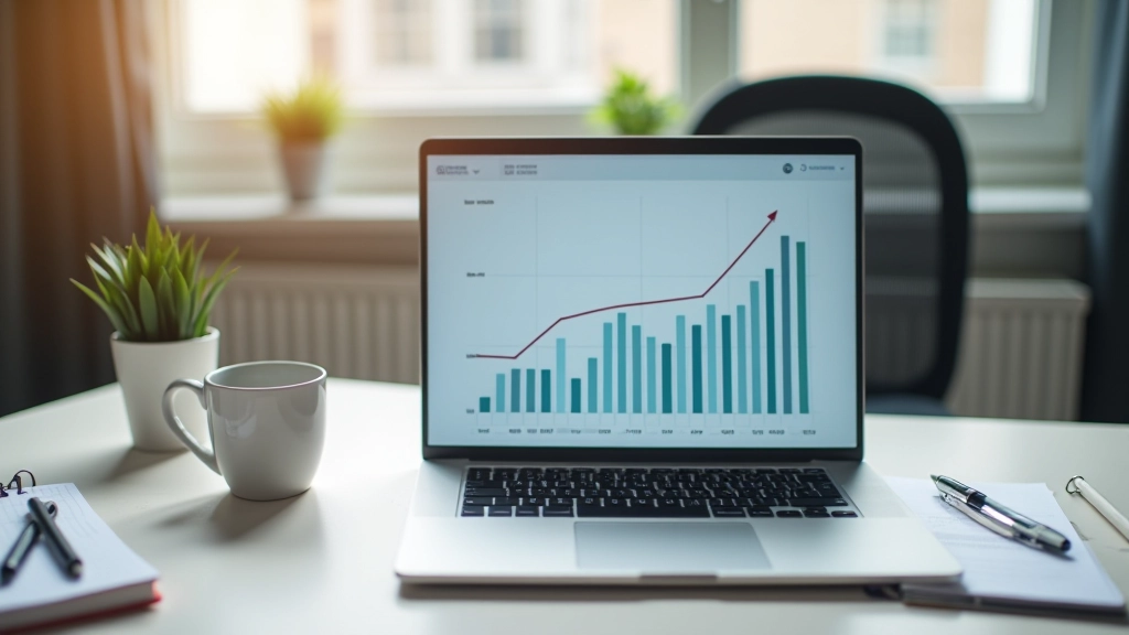 Moderner Arbeitsplatz mit Produktivitätstools und Technologie