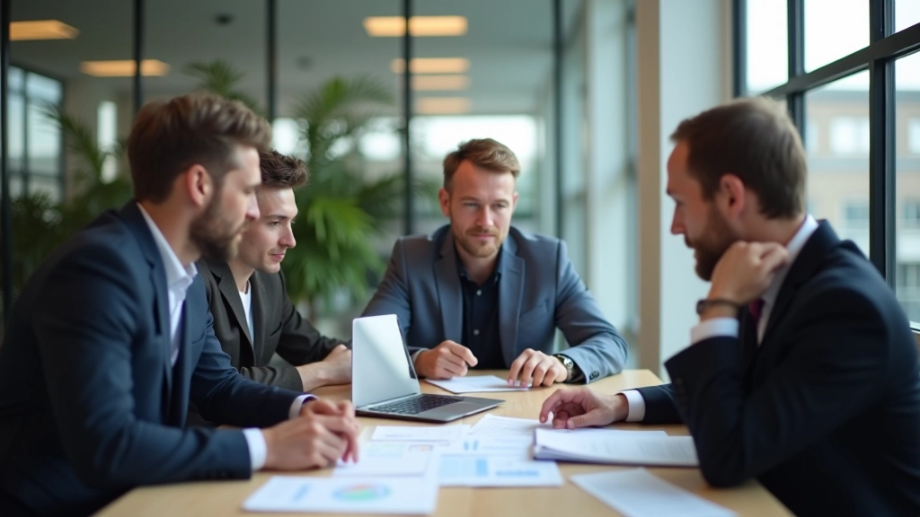 Team bei Analysebesprechung